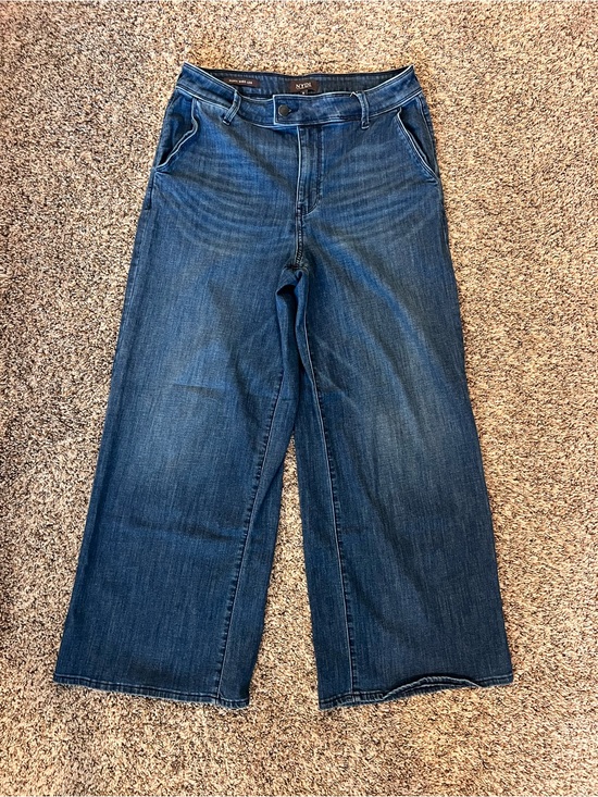 NYDJ Denim - NYDJ Wide-Leg Jeans in Dark Indigo Blue